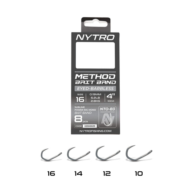 Nytro - NTO - B3 Barbless Method Latex Bait Band Rigs – 10 cm - 22300026 - Hengelsport De Goeie Vangst
