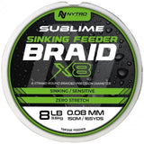 Nytro-Sublime X8 Sinking Feeder Braid | 150m-0.08mm - Hengelsport De Goeie Vangst