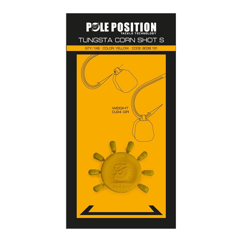 Pole Position-Tungsta Corn Shot On The Hook (8pcs)-S - Hengelsport De Goeie Vangst