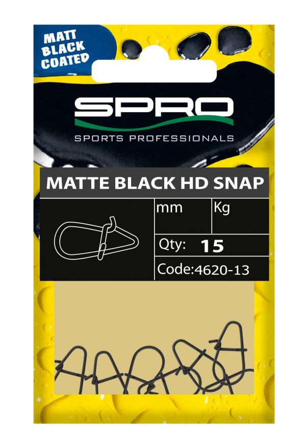 Spro - Matte Black Hd Snap Zwart - Hengelsport De Goeie Vangst