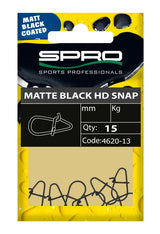 Spro-Matte Black Hd Snap Zwart-6 mm 21 kg - Hengelsport De Goeie Vangst