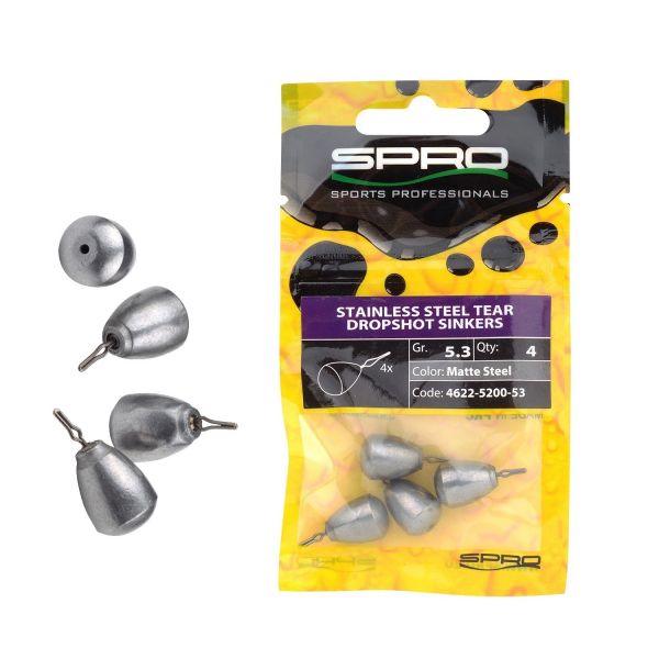 Spro - Stainless Steel Tear Dropshot Sinker - Hengelsport De Goeie Vangst