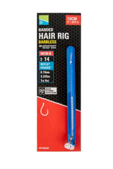Preston-KKH-B Banded Hair Rig 10cm Barbless-Haak: 10 - 0.24mm - Hengelsport De Goeie Vangst