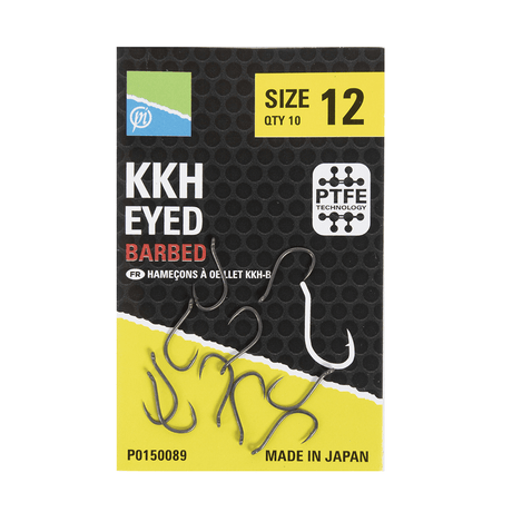 Preston-KKH Eyed Barbed Haken 10 stuks-#8 - De Goeie Vangst