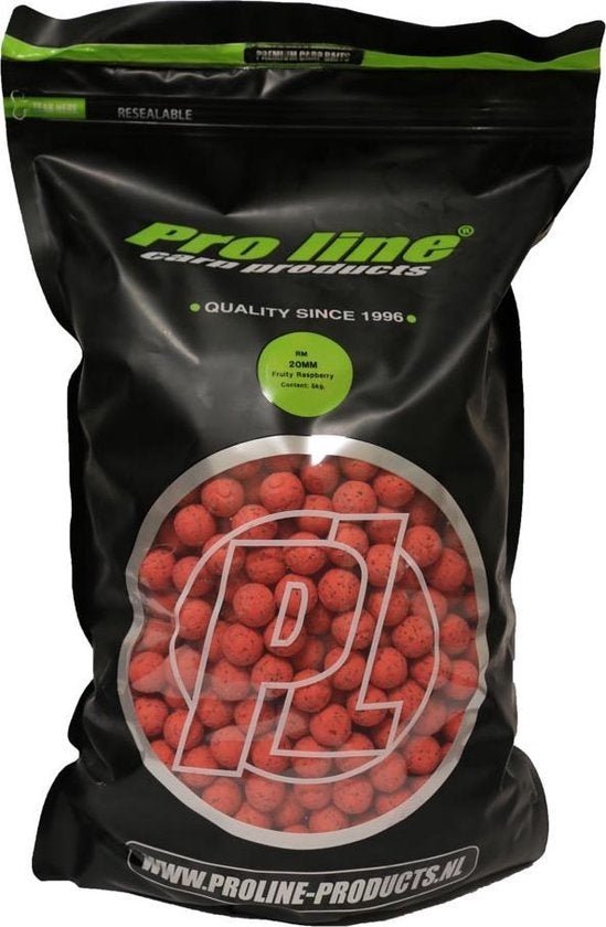 Pro Line - Fruity Raspberry Boilies | 2.5kg - Hengelsport De Goeie Vangst