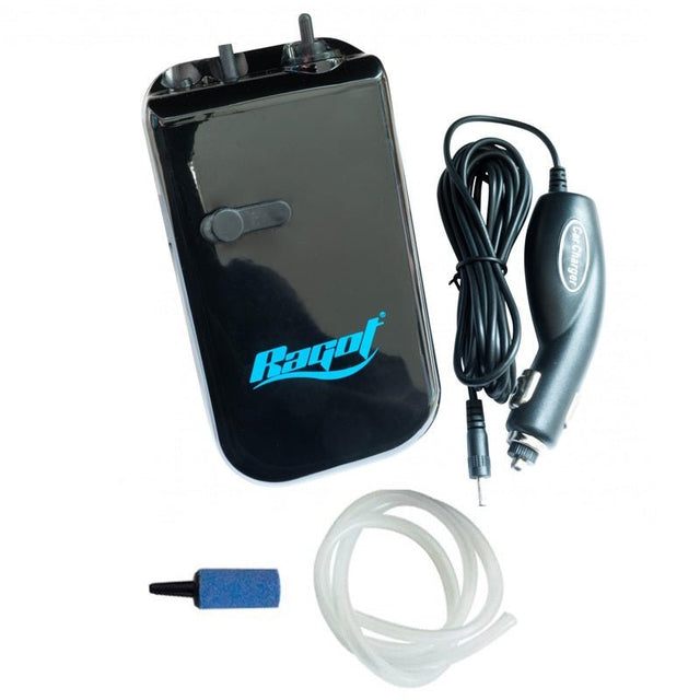 Ragot - Luchtpomp met Autostekker en Batterijvoeding - 101000221 - Hengelsport De Goeie Vangst