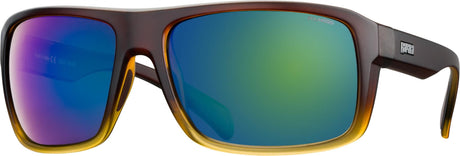 Rapala - Precision Skye | Matte Brown Fade Frame | Amber Lens Green Mirror - Hengelsport De Goeie Vangst