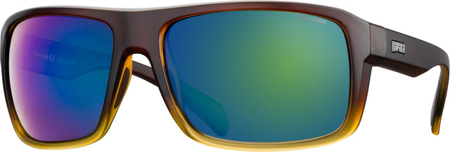 Rapala - Precision Skye | Matte Brown Fade Frame | Amber Lens Green Mirror - Hengelsport De Goeie Vangst
