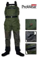 Rapala-X-Protect 3+4 Ademend Waadpak Met Neopreen Voetstukken-Groen-XL-Hengelsport De Goeie Vangst