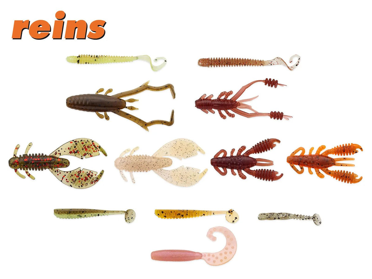Reins - Ultra Light Set – 12 - delige Softbait Mix - Hengelsport De Goeie Vangst