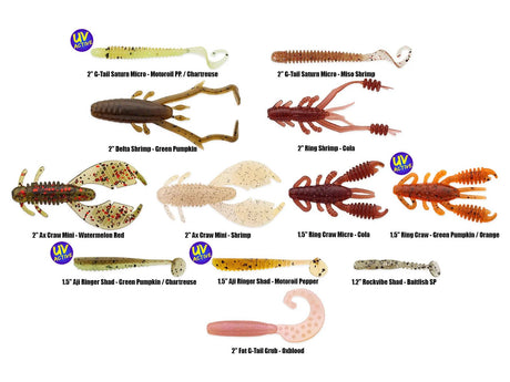 Reins - Ultra Light Set – 12 - delige Softbait Mix - Hengelsport De Goeie Vangst