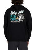 Salty Crew-Fish And Chips Hood Fleece-Zwart-Medium-Hengelsport De Goeie Vangst