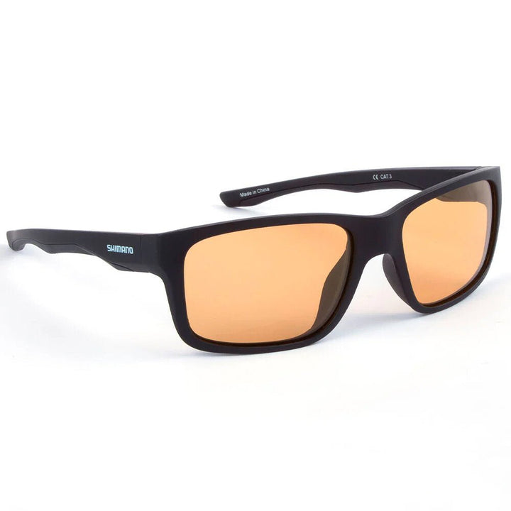 Shimano-Eyewear Matte Black & Yellow Zonnebril - Hengelsport De Goeie Vangst