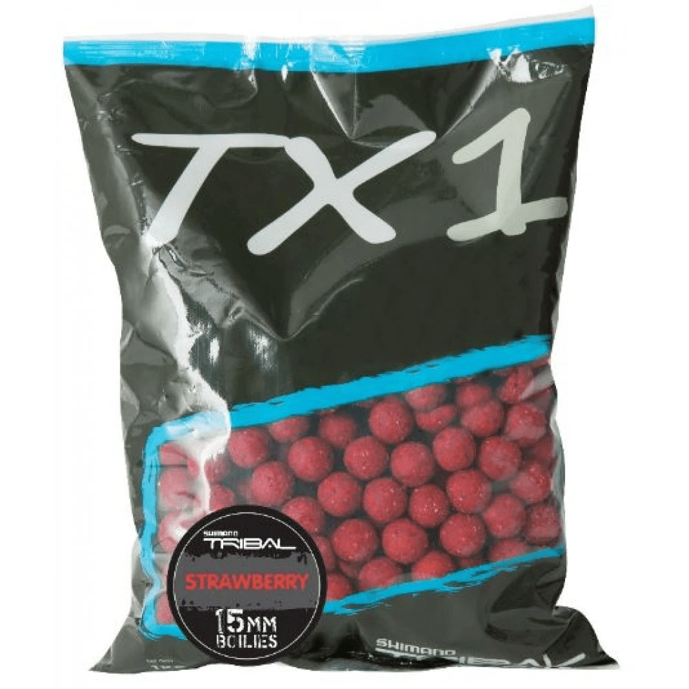 Shimano - Tribal TX1 Strawberry Boilies | 1kg - Hengelsport De Goeie Vangst