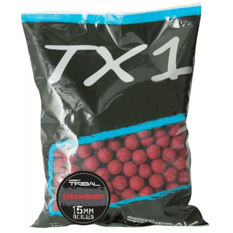 Shimano - Tribal TX1 Strawberry Boilies | 1kg - Hengelsport De Goeie Vangst
