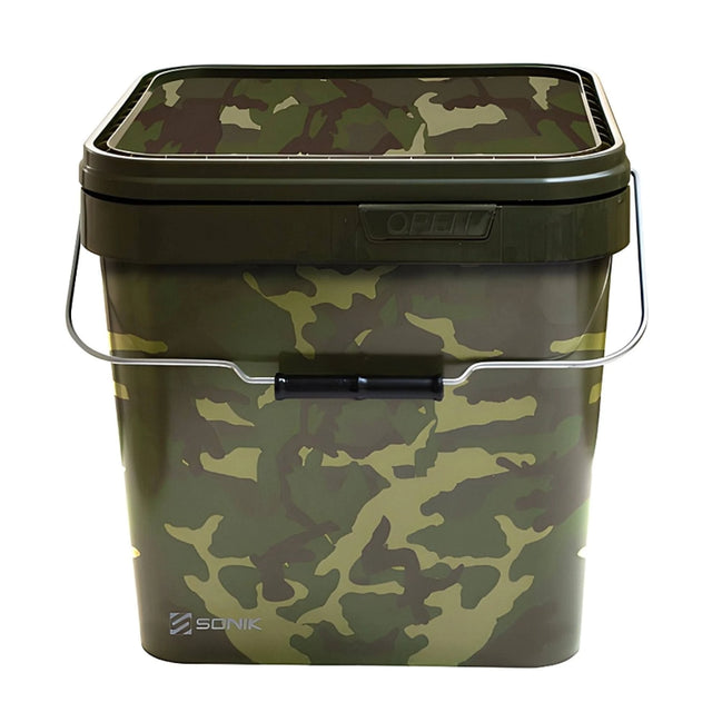 Sonik - Camo Square Bucket - Hengelsport De Goeie Vangst