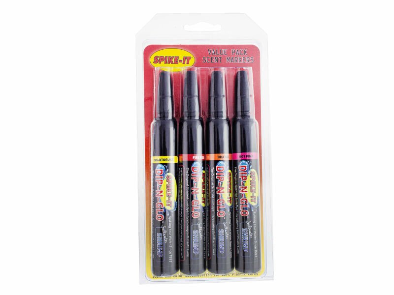 Spike-It-Dip-N-Glo Marker Value Pack 4 Stuks-Shrimp - De Goeie Vangst