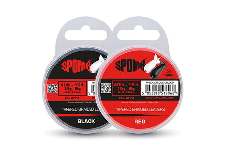 Spomb - Tapered Braided Leaders 40lb - 18lb - DBL008 - Hengelsport De Goeie Vangst
