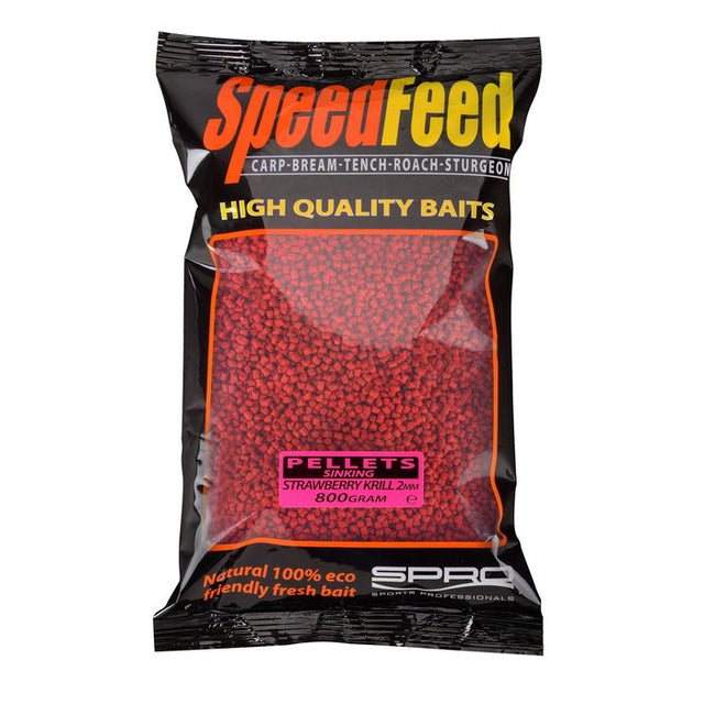 Spro - Speedfeed Pellets Strawberry Krill - Hengelsport De Goeie Vangst