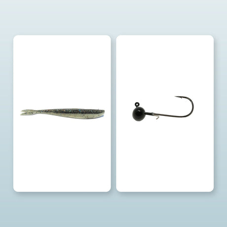 Storm-Vertical Minnow Snoekbaars Verticalset – Smoke Pearl - De Goeie Vangst