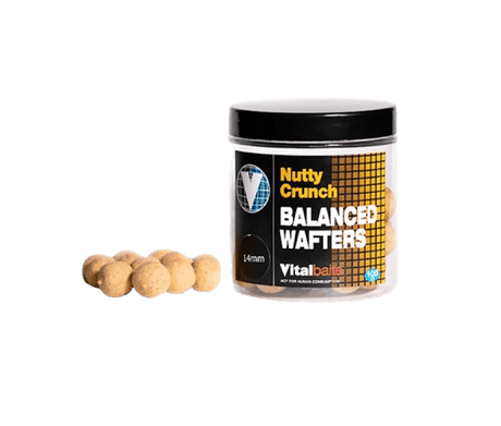 Vital Baits - Nutty Crunch Balanced Wafters - Hengelsport De Goeie Vangst