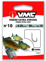 VMC-Feeder Extra Stong Gemonteerde Onderlijnen-H10 0.25mm 50cm - Hengelsport De Goeie Vangst
